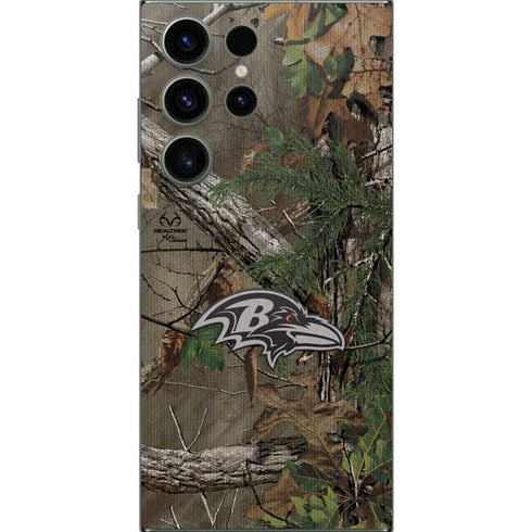 NFL Baltimore Ravens Realtree Xtra Green Camo Galaxy S25 Ultra Skin